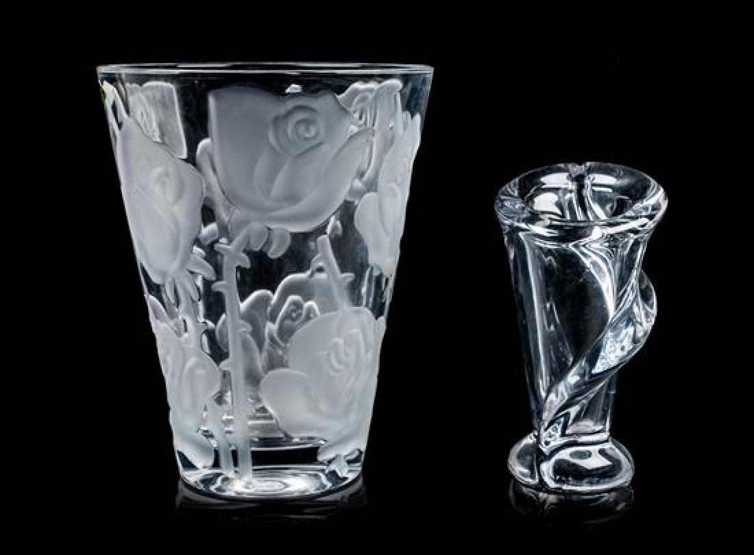 A Verlys Frosted Glass Vase Height 7 1/2 inches. (1 of 1)