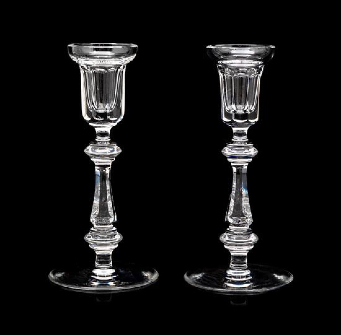 A Pair of Waterford Candlesticks Height 8 1/4 inches. (1 of 1)