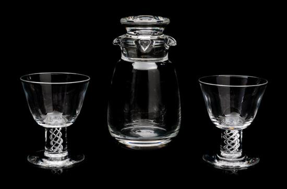 A Steuben Glass Cocktail Set Height of carafe 6 1/2 (1 of 1)