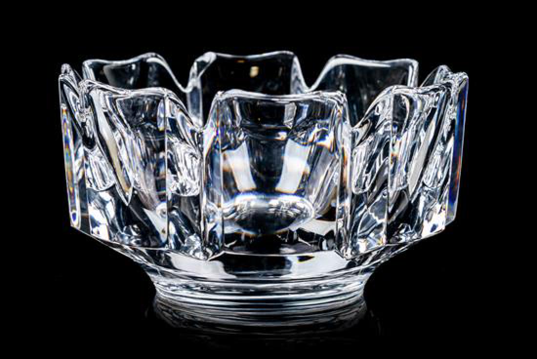 An Orrefors Glass Bowl Height 4 x diameter 7 1/4: An Orrefors Glass Bowl Height 4 x diameter 7 1/4 inches. Estimate $60-80 Property from an Estate, Edina, Minnesota