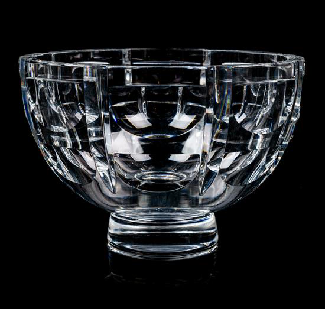 An Orrefors Cut Glass Bowl Height 5 x diameter 7 1/4: An Orrefors Cut Glass Bowl Height 5 x diameter 7 1/4 inches. Estimate $60-80 Property from an Estate, Edina, Minnesota