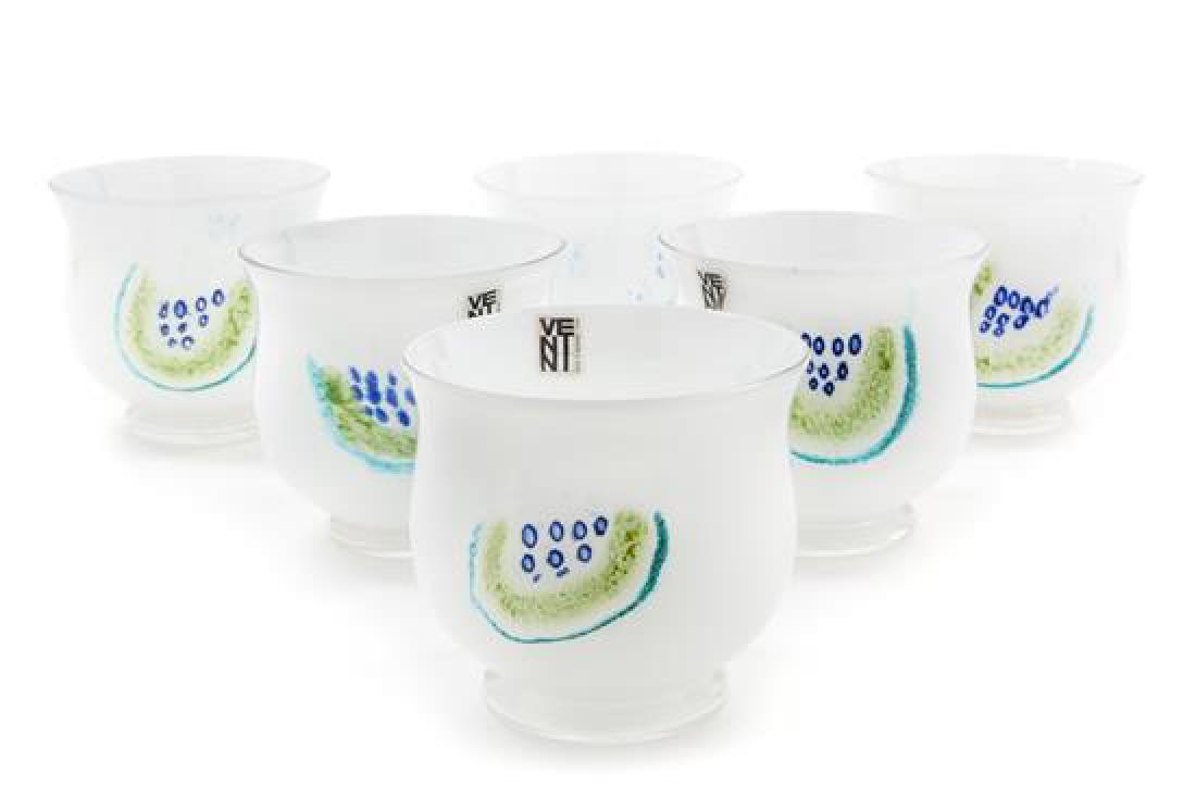 Venini, Italy, c. 1960s, set of six vessels (1 of 1)