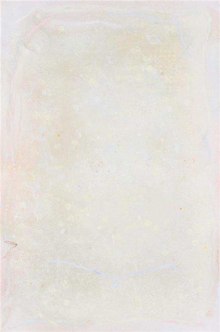 * David Shapiro, (American, 1944-2014), Untitled, 1970: * David Shapiro (American, 1944-2014) Untitled, 1970 oil on canvas signed and dated to verso Height 66 1/2 x width 44 1/2 inches Estimate $2,000-4,000 Property from the Collection of Aviva and Leonard