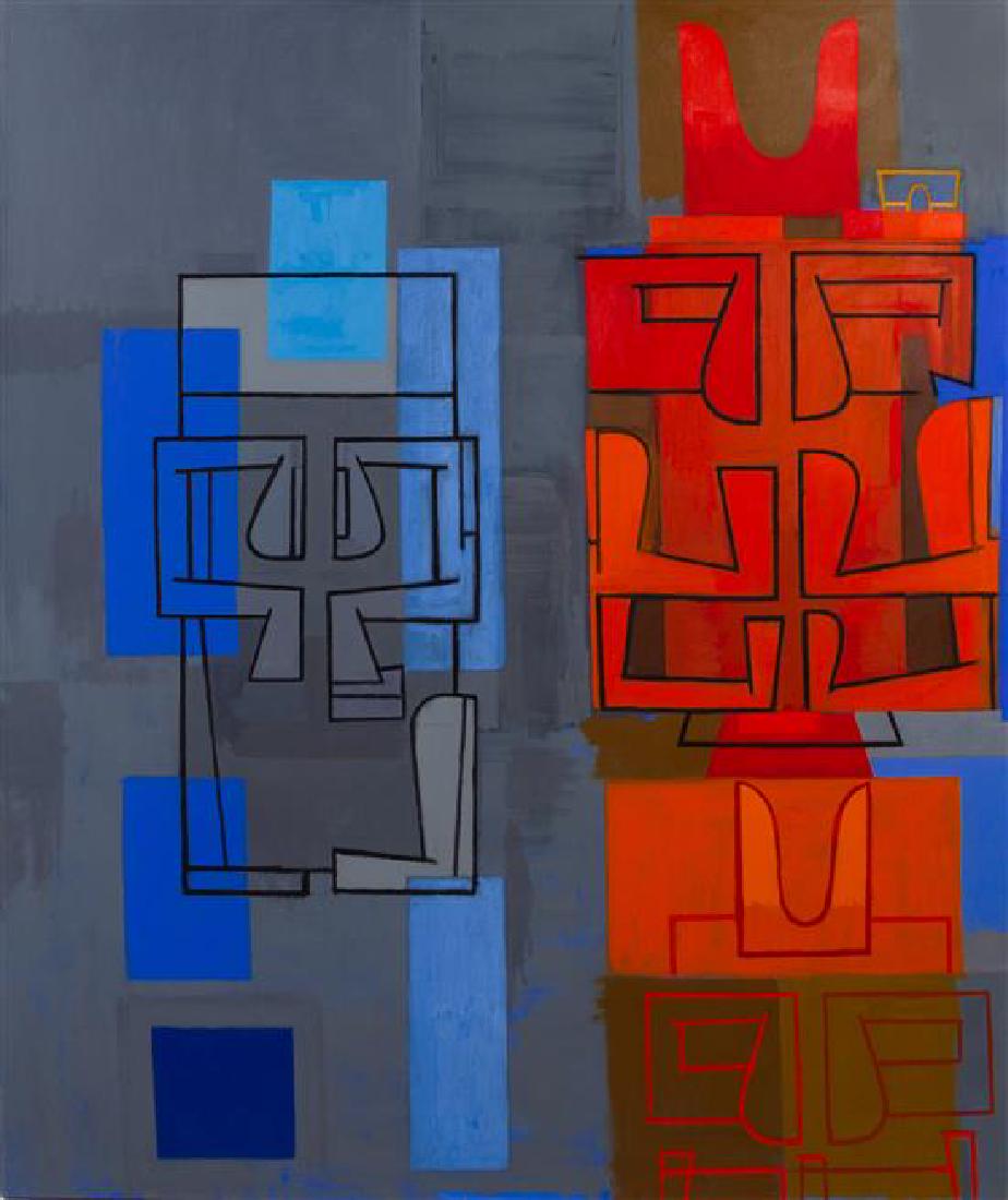 David Storey, (American, b. 1948), Untitled, 1987: David Storey (American, b. 1948) Untitled, 1987 oil on canvas signed (verso) Height 72 x width 60 inches Estimate $800-1,200