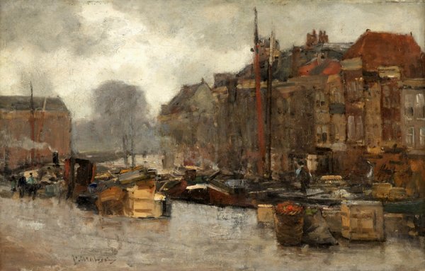 FLORIS ARNTZENIUS, (DUTCH 1864-1925), A BUSY DUTCH