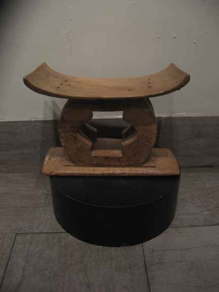 Ashanti stool, ghana, Well-carved wood stool.: Ashanti stool ghana Well-carved wood stool. PROVENANCE: From the Estate of Thomas Stearns.
