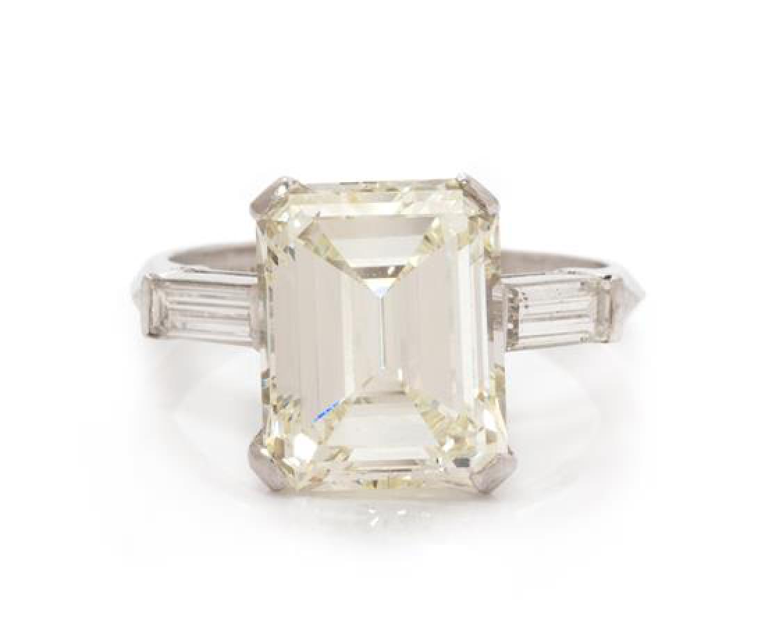 A Platinum and Diamond Ring, 3.50 dwts. (1 of 1)