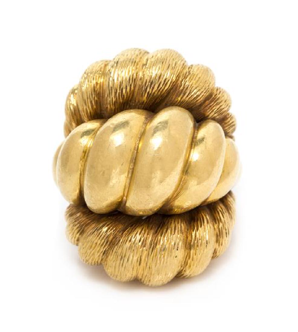 An 18 Karat Yellow Gold Bombe Ring, Garavelli Aldo, (1 of 1)