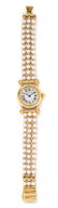 An 18 Karat Yellow Gold, Diamond and Cultured Pearl