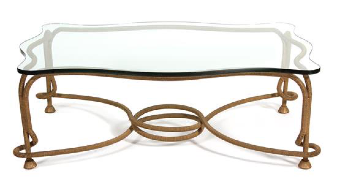 A Continental Gilt Metal "Rope" Low Table Height 17 x (1 of 1)