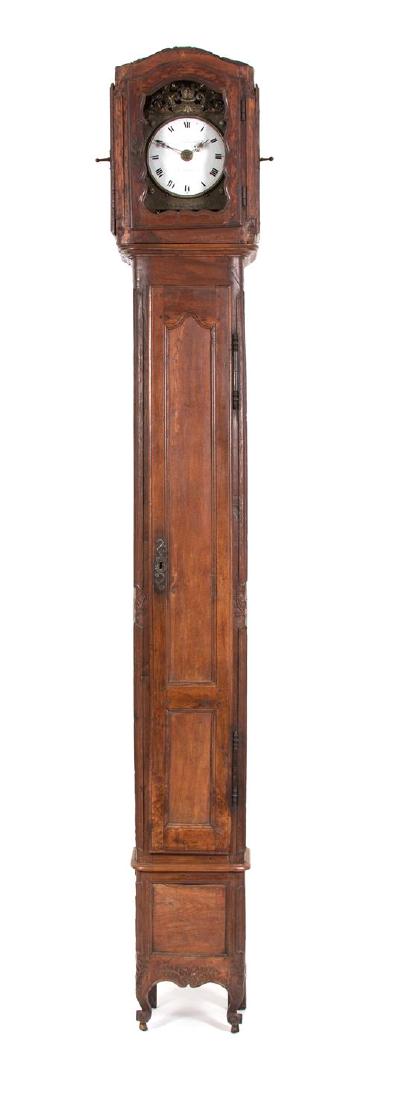A French Provincial Carved Fruitwood Tall Case Clock (1 of 1)