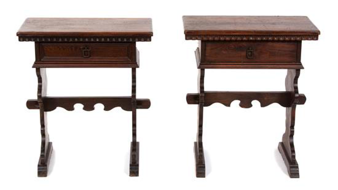 A Pair of Jacobean Style Carved and Stained Pine (1 of 1)