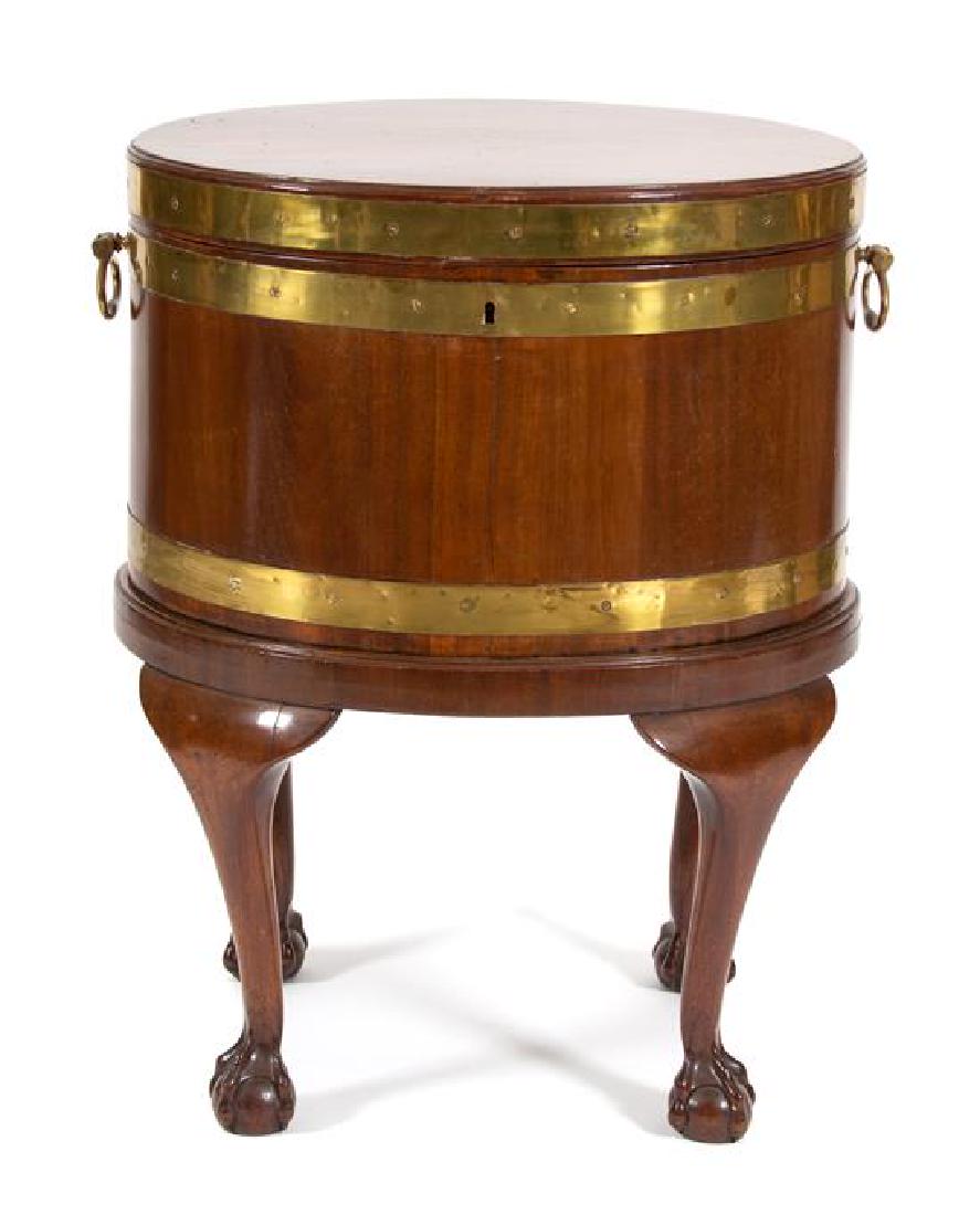 A George III Brass Bound Mahogany Cellarette Height 29 (1 of 1)