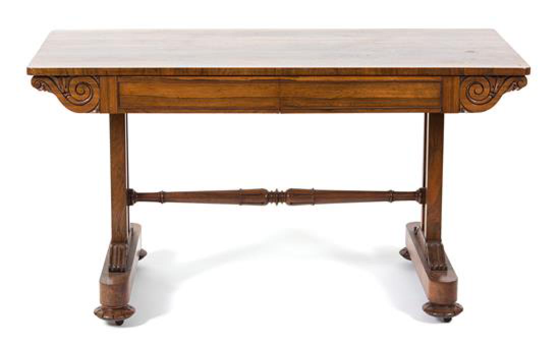 A William IV Rosewood Writing Desk Height 28 1/2 x (1 of 1)