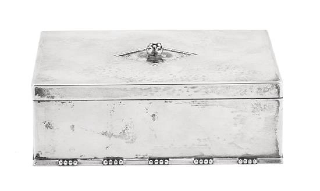 * A Danish Silver Cigarette Box, Johan Rohde (1 of 1)