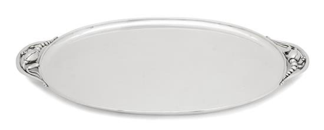 * A Danish Silver Oval Serving Tray, Georg Jensen (1 of 1)
