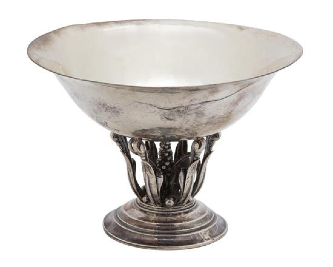 A Danish Hand Hammered Silver Compote, Georg Jensen (1 of 1)