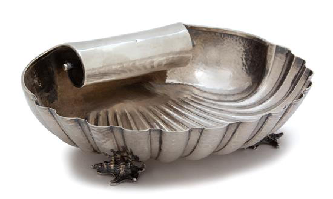 An Italian Silver Shell-form Footed Dish, Buccellati, (1 of 1)
