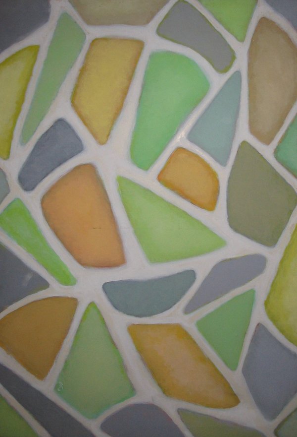 EMLEN ETTING, (AMERICAN 1905-1993), SUMMER FLAGSTO: EMLEN ETTING (AMERICAN 1905-1993) SUMMER FLAGSTONES" Signed bottom right, acrylic on canvas, unframed 48 3/8 x 72 in. PROVENANCE: Midtown Galleries, New York."