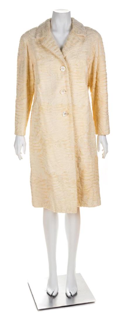 * A Maximilian Cream Broadtail Coat, No size. (1 of 3)