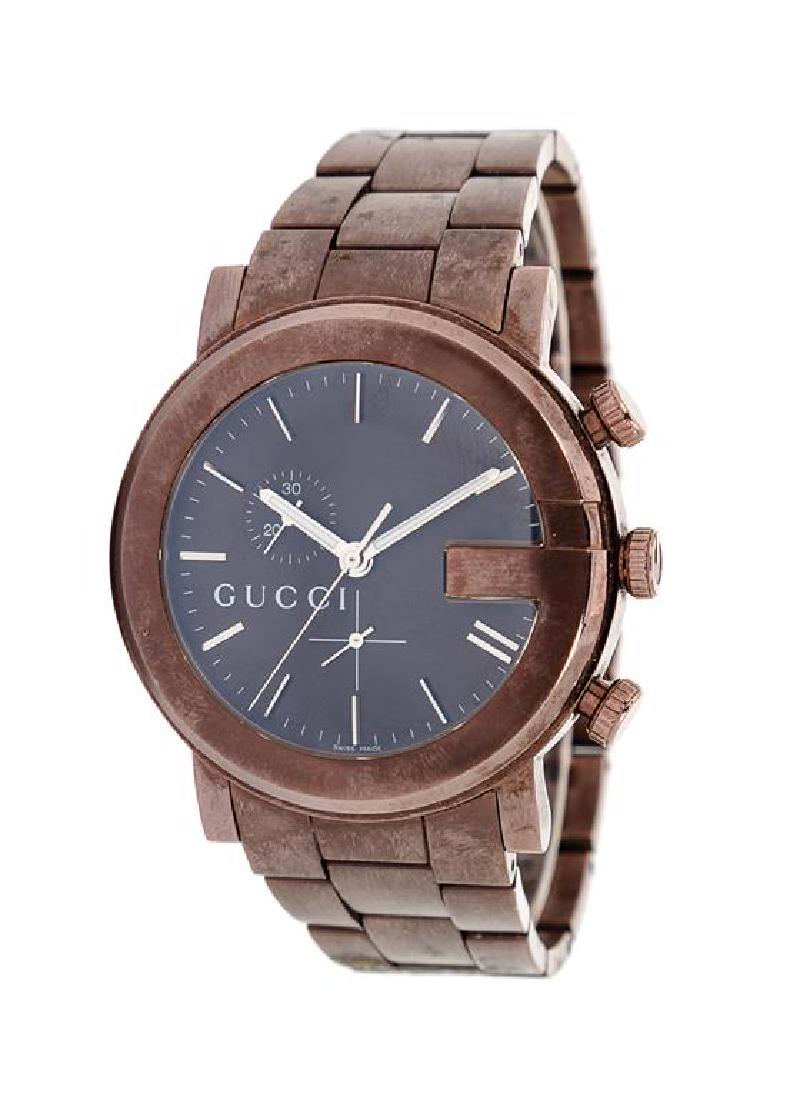 A Gucci G-Chrono Brown Ion-Plated Stainless Steel Men's (1 of 1)