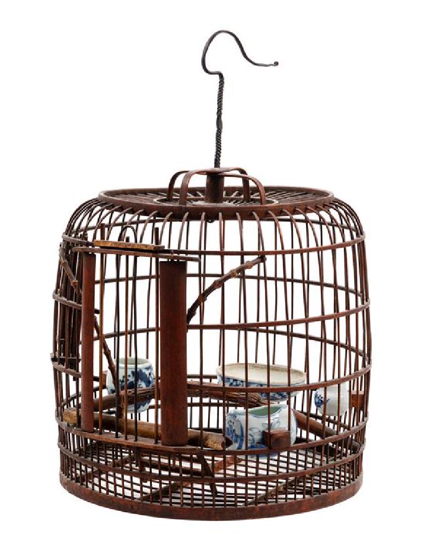 * A Chinese Bamboo Birdcage Height 18 inches. (1 of 1)