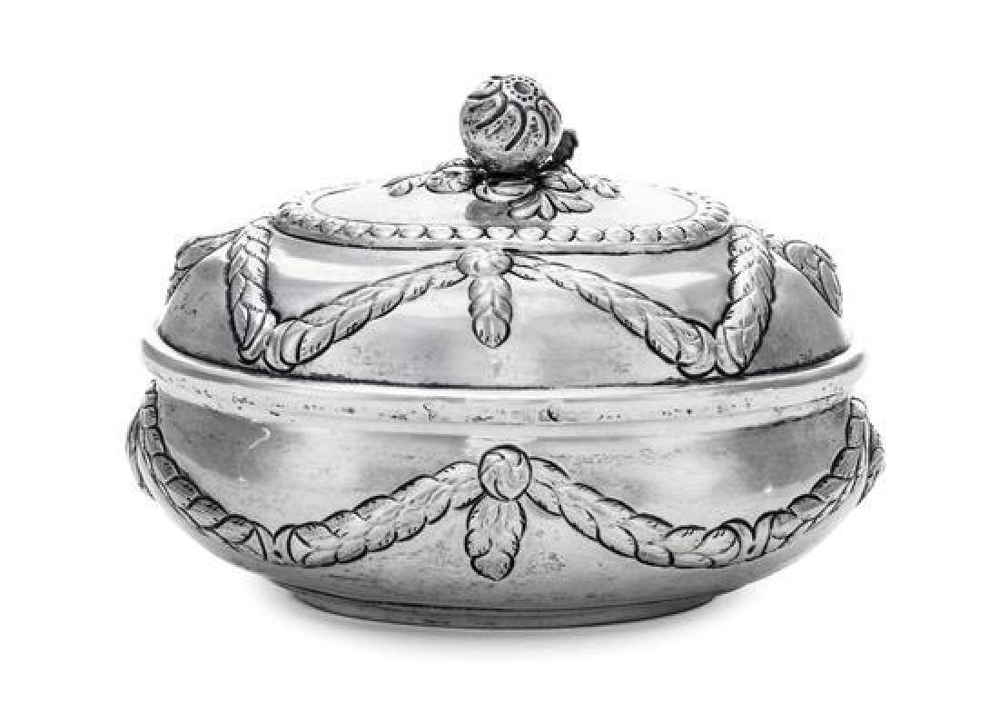 * A German Silver Oval Sugar Box, Maker's marks (1 of 3)