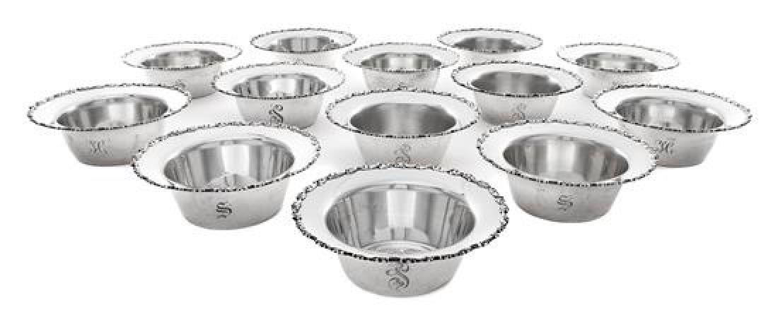* A Set of Twenty-Two American Silver Nut Dishes, (1 of 1)