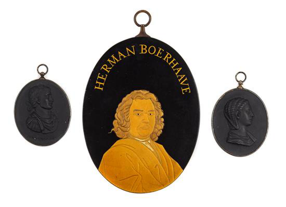* A Pair of Wedgewood Basalt Portrait Medallions Height (1 of 1)