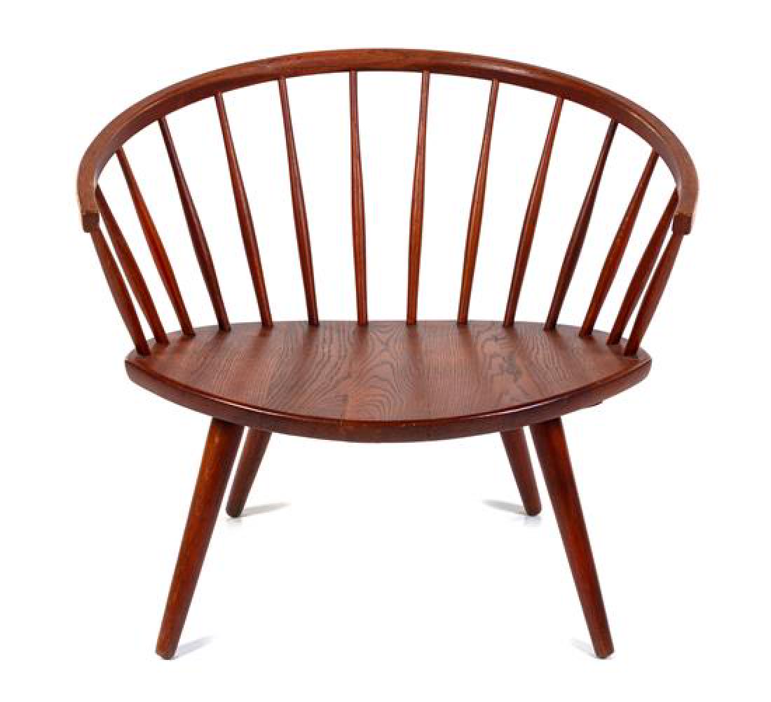 * A Danish Red-Stained Windsor Chair Height 26 inches.: * A Danish Red-Stained Windsor Chair 20th century Height 26 inches. Estimate $100-150 Property from the Estate of William Lipton, New York, New York