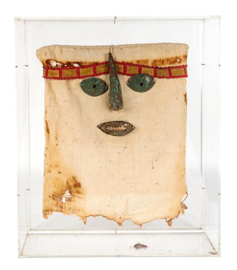 * A Pre-Columbian Fabric and Silver Large Mummy False (1 of 1)