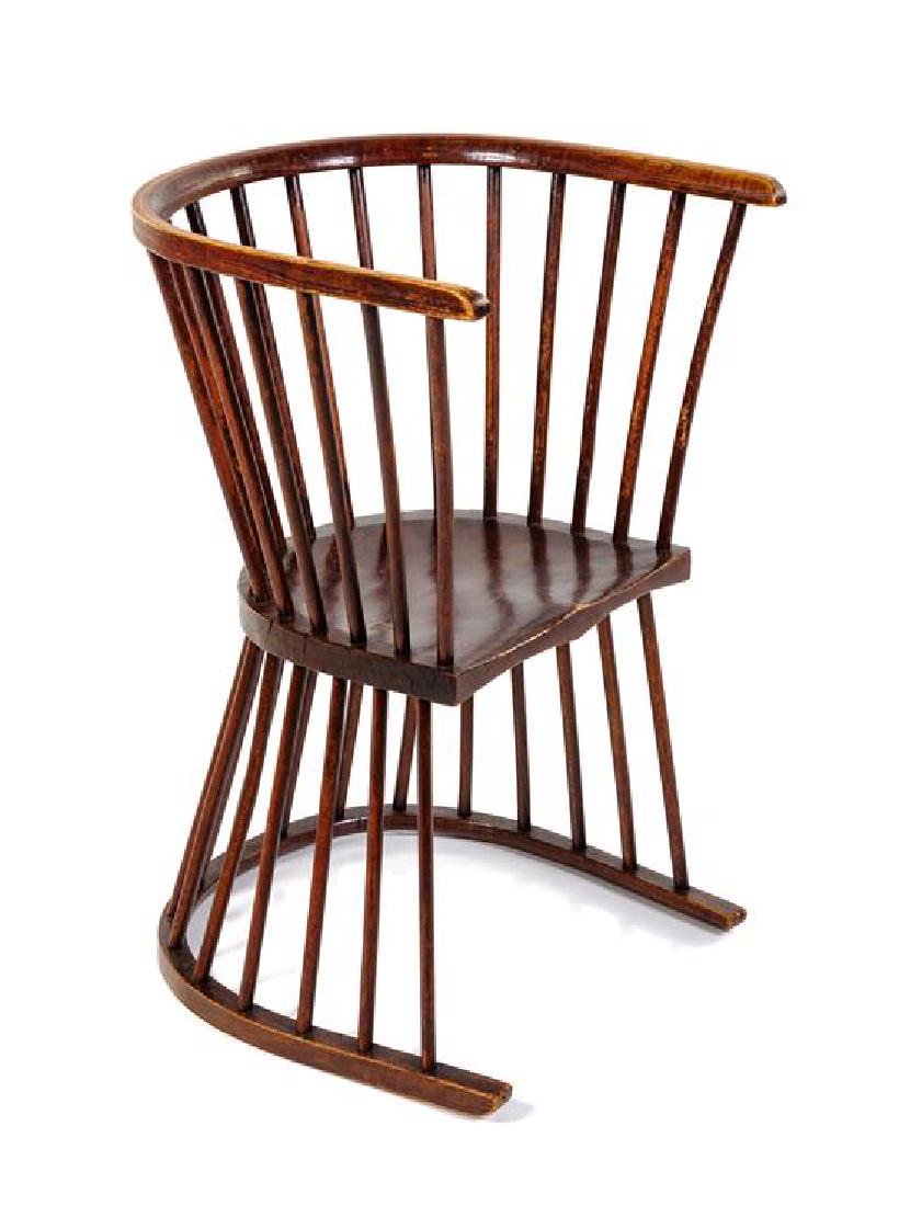 * An English Provincial Spindleback Armchair Height 31: * An English Provincial Spindleback Armchair 19th century Height 31 inches. Estimate $250-350 Property from the Estate of William Lipton, New York, New York