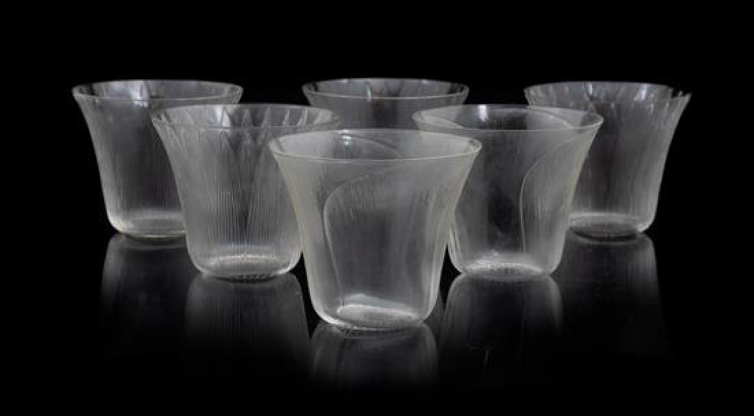 * A Set of Six Lalique Molded Glass Tumblers, Pavot (1 of 1)