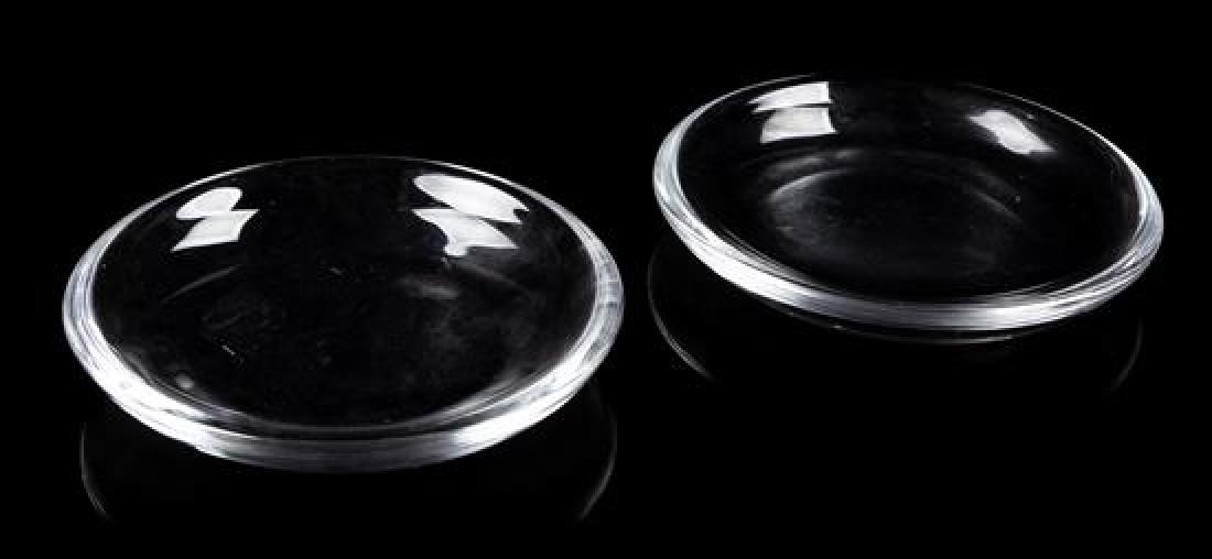 * A Pair of Steuben Glass Ash Trays Diameter 6 1/8 (1 of 1)