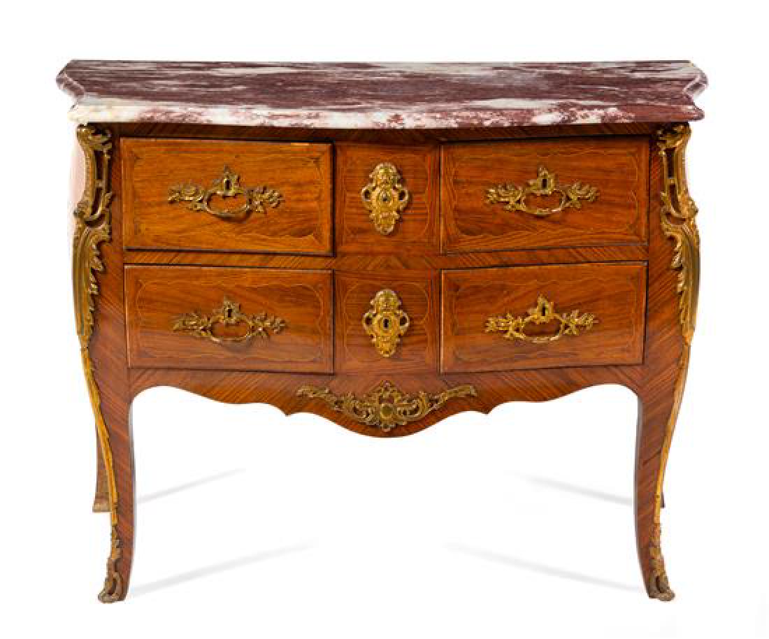 A Louis XV Style Gilt Metal Mounted Kingwood Commode (1 of 1)