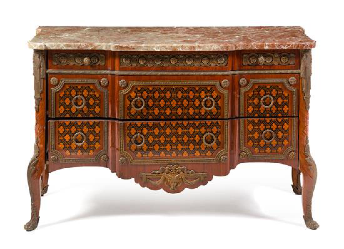 A Louis XV/XVI Transitional Style Gilt Metal Mounted (1 of 1)