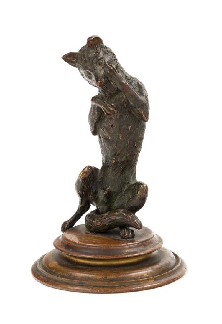 A Continental Bronze Fox Figure Height 6 1/2 inches. (1 of 1)