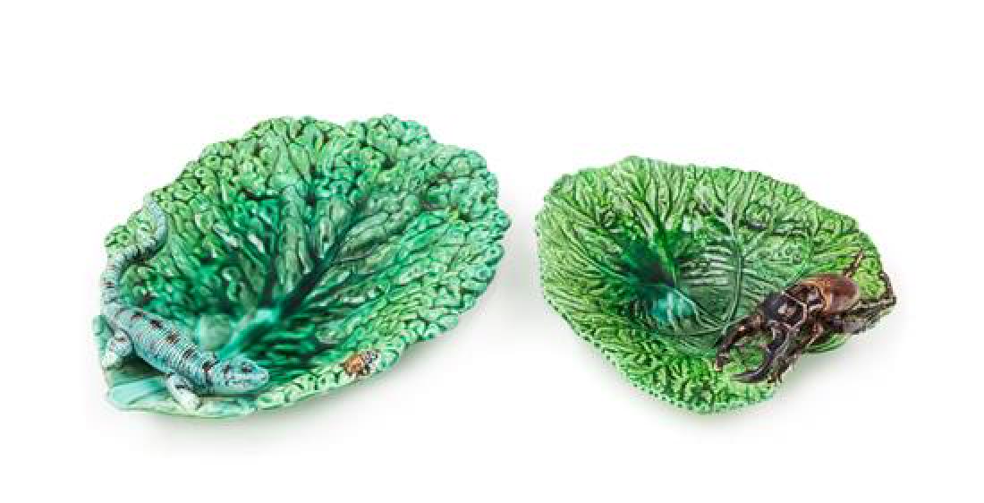 Two Hugo Lonitz Majolica Plates Width of wider 10 (1 of 1)