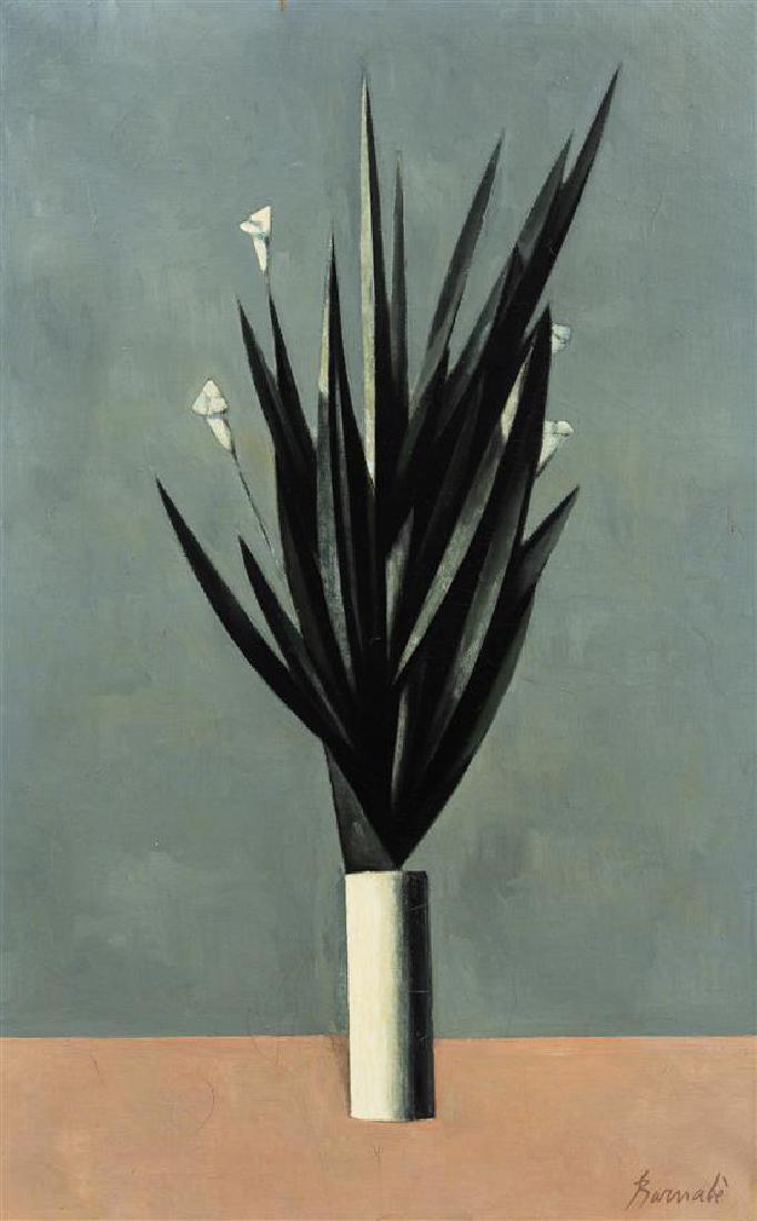 * Duilio Barnabe, (Italian, 1914-1961), Bouquet, 1959: * Duilio Barnabe (Italian, 1914-1961) Bouquet, 1959 oil on canvas signed Barnabe (lower right) 24 x 36 inches. Estimate $5,000-7,000 Property from the Estate of Helen and Jack Halpern, Chicago, Illino