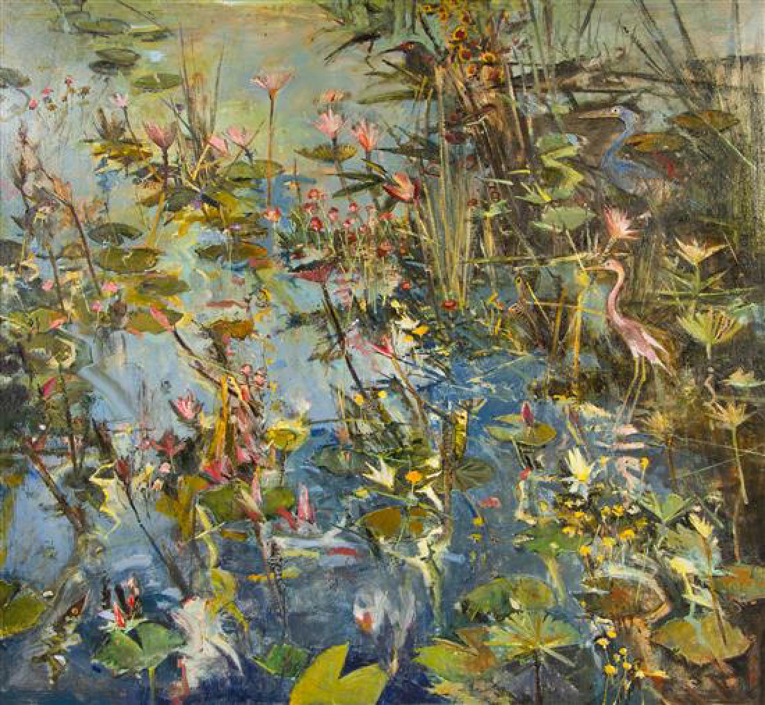 John Alexander, (American, b. 1945), Hieronymus: John Alexander (American, b. 1945) Hieronymus Hide-A-Way, 1991 oil on canvas signed John Alexander (lower right); signed, titled and dated (verso) 77 x 83 inches. Estimate $8,000-12,000 Provenance: Ma