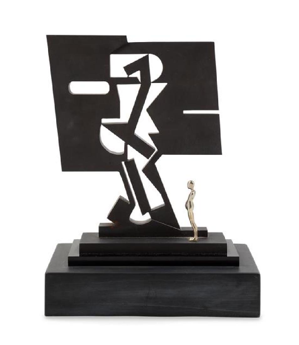 Ernest Trova, (American, 1927-2009), F. M. Gox, 1976: Ernest Trova (American, 1927-2009) F. M. Gox, 1976 steel and nickel-plated brass with acrylic numbered 28/125; inscribed E Trova Height: 11 inches. Estimate $1,000-2,000 Provenance: Pace Editions Inc,