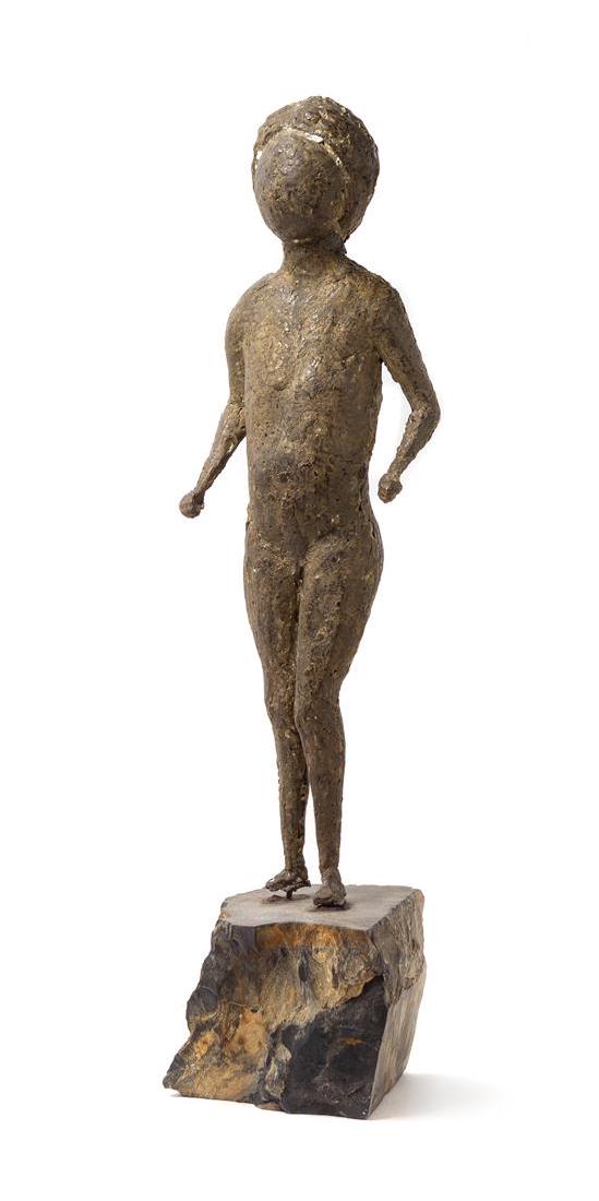 David Hare, (American, 1917-1992), Untitled (Standing: David Hare (American, 1917-1992) Untitled (Standing Man) bronze and marble Height: 27 inches. Estimate $4,000-6,000