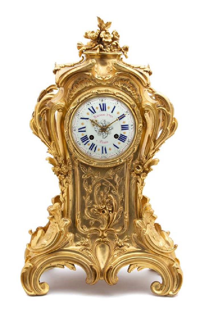 A Louis XV Style Gilt Bronze Bracket Clock Height 23 (1 of 1)