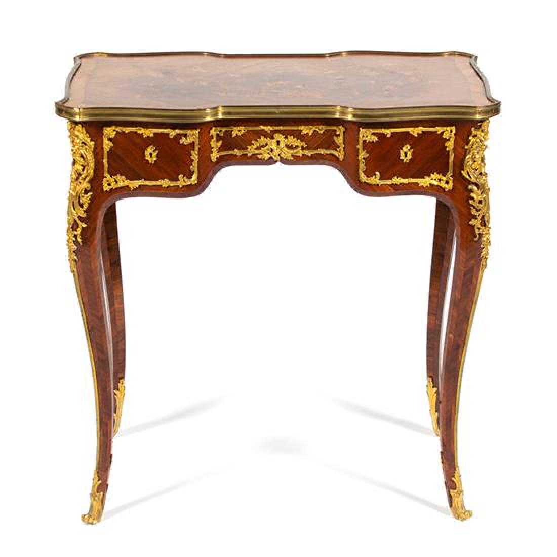 A Louis XV Style Gilt Bronze Mounted Bureau de Dame (1 of 1)