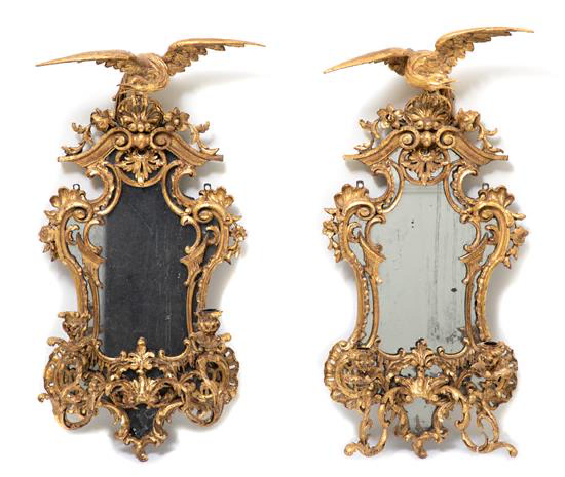 A Pair of George II Style Carved Giltwood Two-Light (1 of 1)