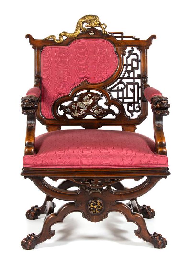 A French Parcel-Gilt and Mother-of-Pearl-Inlaid (1 of 2)