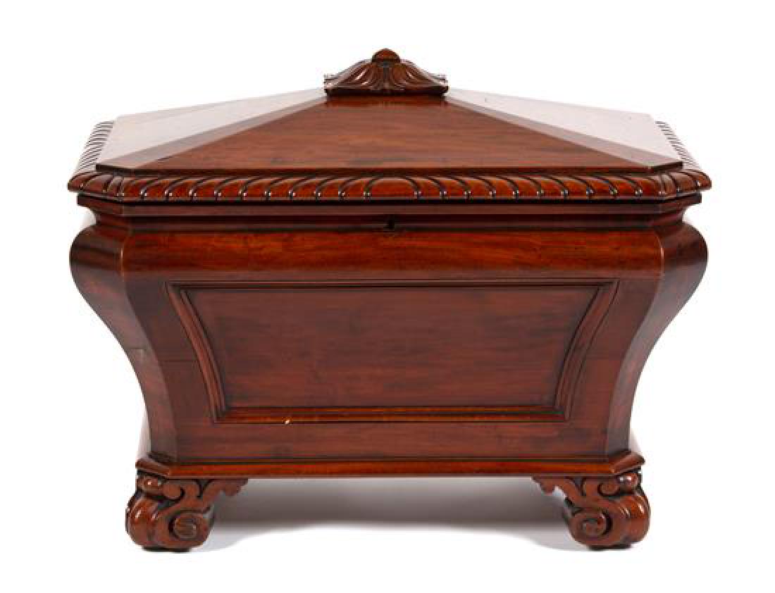 A Regency Style Carved Mahogany Cellarette Height 24 (1 of 1)