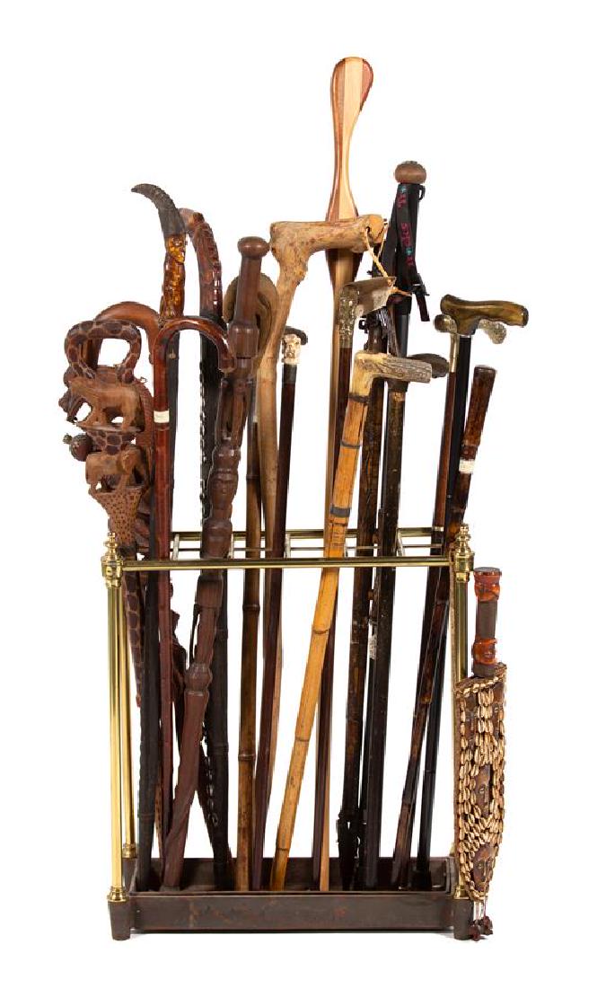 A Collection of Eleven Miscellaneous Walking Sticks (1 of 1)