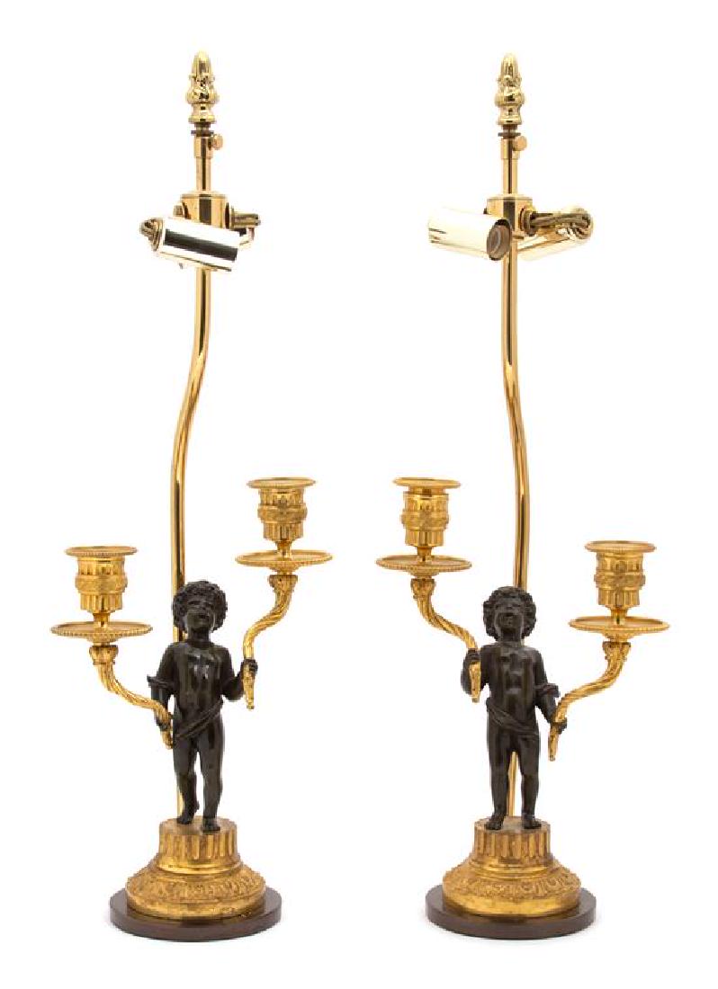 A Pair of French Parcel-Gilt and Patinated Bronze (1 of 1)
