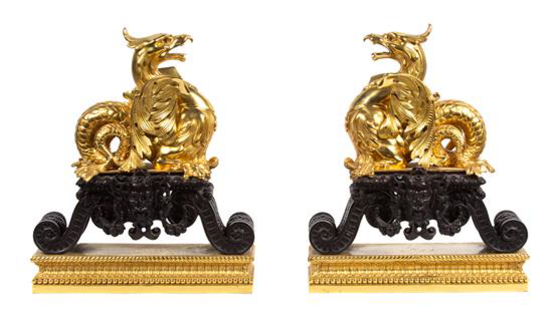 A Pair of French Parcel-Gilt and Patinated Bronze (1 of 1)